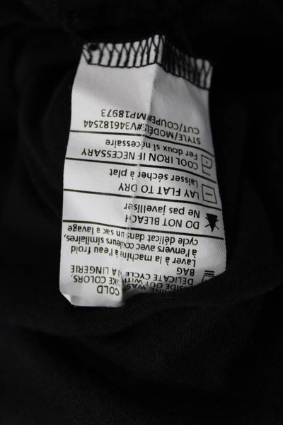Vince Women Jersey T-Shirt Black Round Neck Short Sleeve Size S