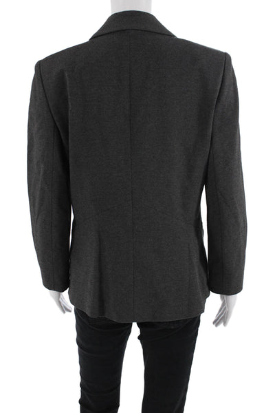 Lafayette 148 New York Womens Button Down Suit Jacket Grey Size 8