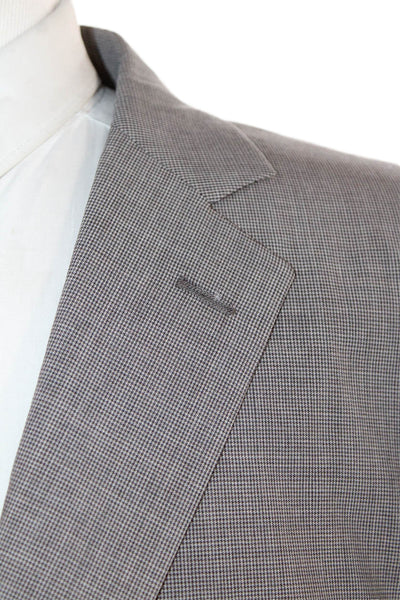 Brooks Brothers Mens Madison Fit Blazer Jacket Brown Wool Size 43 Regular