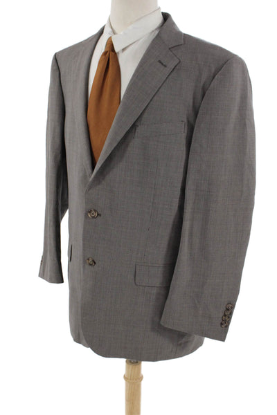 Brooks Brothers Mens Madison Fit Blazer Jacket Brown Wool Size 43 Regular