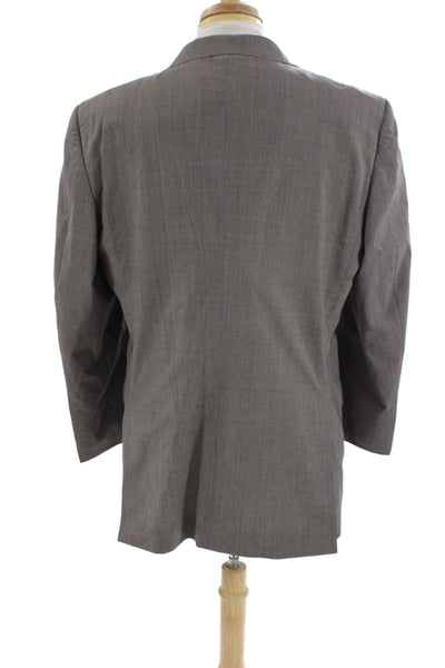 Brooks Brothers Mens Madison Fit Blazer Jacket Brown Wool Size 43 Regular