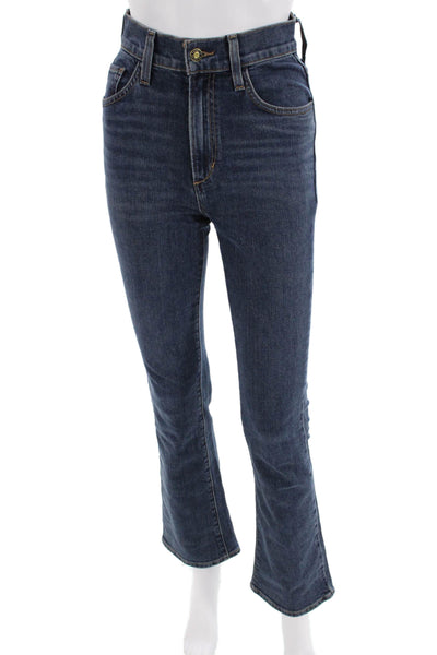 Favorite Daughter Womens Dark Blue Flared Bootcut Jeans High Rise Size 24