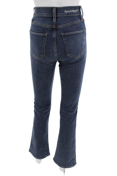 Favorite Daughter Womens Dark Blue Flared Bootcut Jeans High Rise Size 24