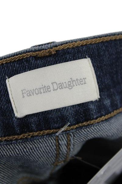 Favorite Daughter Womens Dark Blue Flared Bootcut Jeans High Rise Size 24