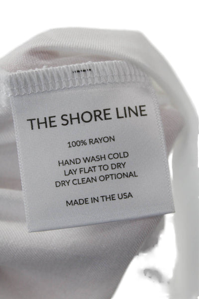 The Shore Line Womens Solid Elastic Waist Maxi Skirt White Size 0