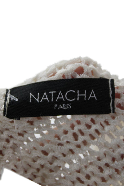 Natacha Womens White V-Neck Camisole Sleeveless Size S