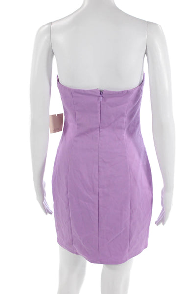 Superdown, Women Bodycon Mini Purple Sleeveless Dress Hook & Eye Size S