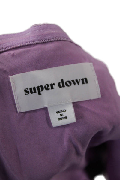 Superdown, Women Bodycon Mini Purple Sleeveless Dress Hook & Eye Size S