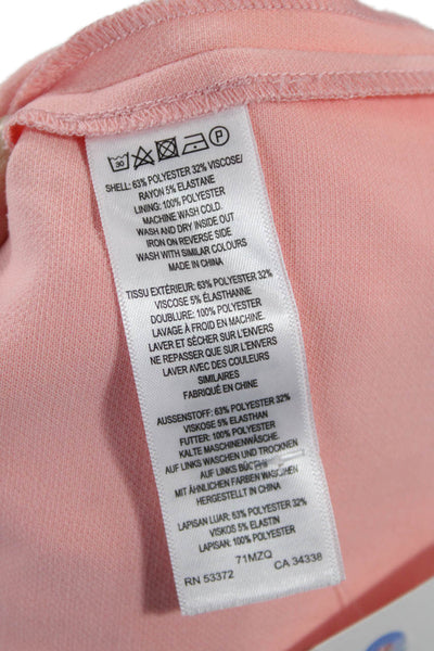French Connection Women Fit&Flare Mini Dress Pink Square Neck Sleeveless Size 4