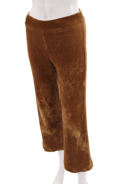 Avenue Montaigne Women Cropped Striped Brown Pants Size 2