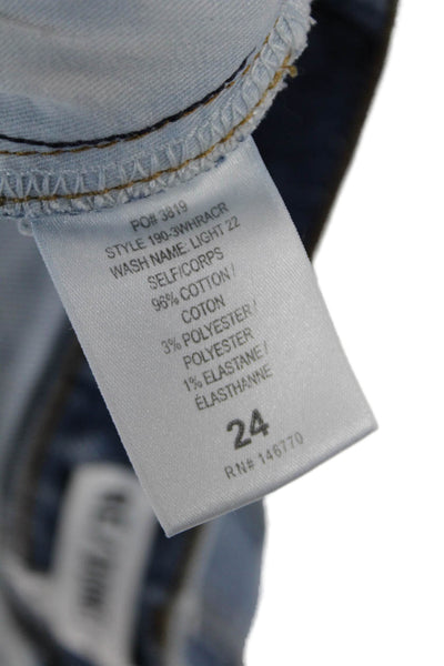 Re/Done Women Cropped Ankle Skinny Jeans Blue Size 24
