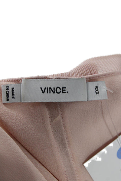 Vince Women Basic Tank Pink Crew Neck Petite Size 2XS