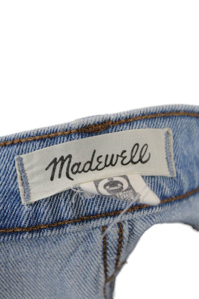 Madewell Women Cropped Boyfriend Jeans Light Blue High Rise Size 26