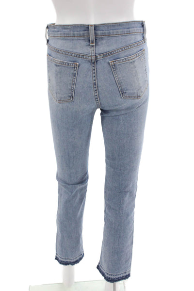 Rag & Bone Jean Womens Cropped Skinny Jeans Light Blue High Rise Size 26