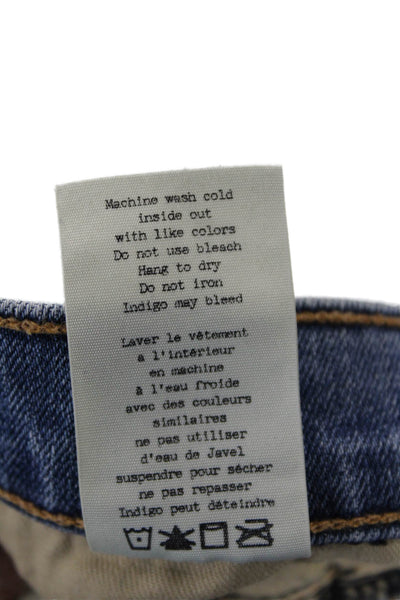 Rag & Bone Jean Womens Cropped Skinny Jeans Light Blue High Rise Size 26