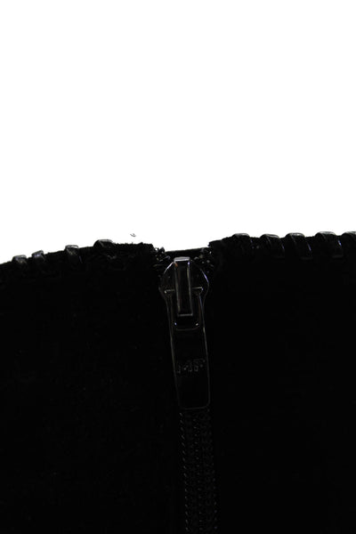 Marc Fisher Womens Side Zip Block Heel Platform Booties Black Suede Size 8M