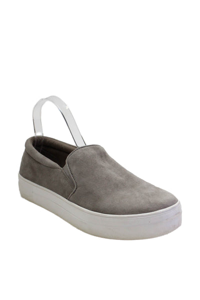 Steve Madden Womens Textured Slip On Lined Shoes Gray Size 9.5