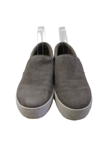 Steve Madden Womens Textured Slip On Lined Shoes Gray Size 9.5