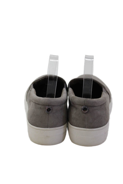 Steve Madden Womens Textured Slip On Lined Shoes Gray Size 9.5