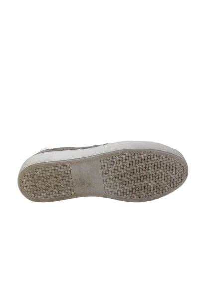 Steve Madden Womens Textured Slip On Lined Shoes Gray Size 9.5