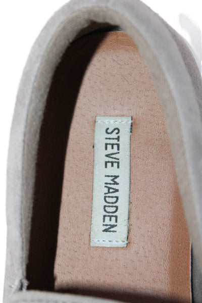 Steve Madden Womens Textured Slip On Lined Shoes Gray Size 9.5