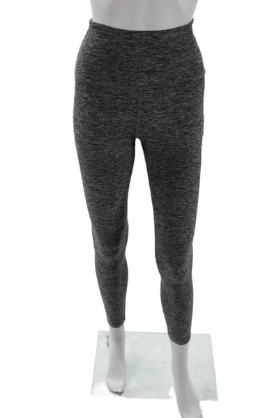 Beyond Yoga Womens Pull On High Rise Athletic Leggings Grey Black Size Small