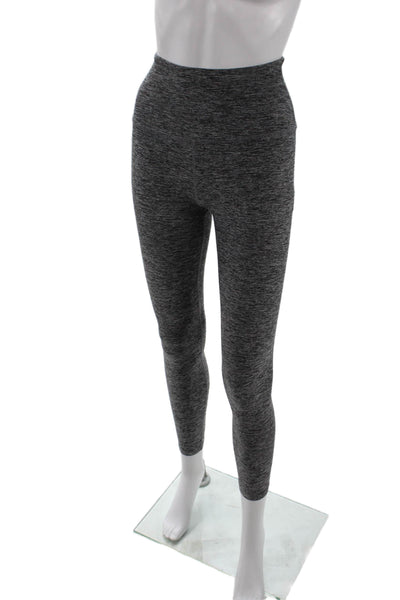 Beyond Yoga Womens Pull On High Rise Athletic Leggings Grey Black Size Small