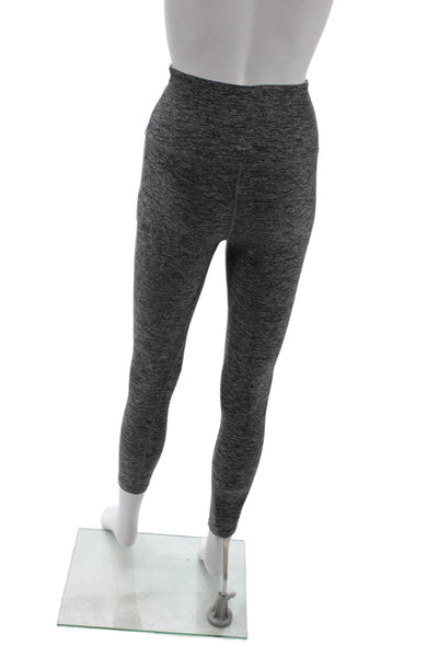 Beyond Yoga Womens Pull On High Rise Athletic Leggings Grey Black Size Small