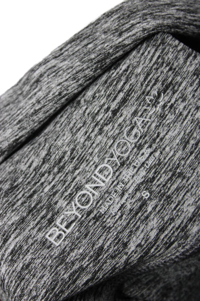 Beyond Yoga Womens Pull On High Rise Athletic Leggings Grey Black Size Small