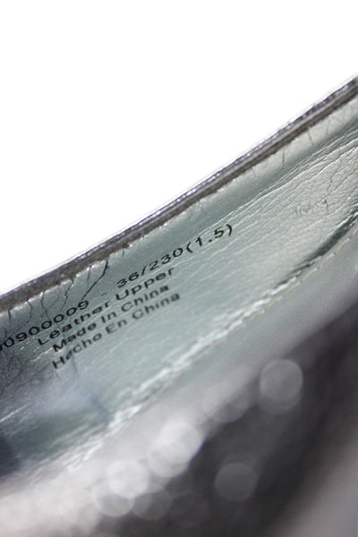 Charles & Keith Womens Pointed Toe Rhinestone Detail Heels Silver Size 6