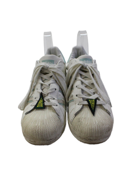 Adidas Womens Striped Lace Up Character Motif Sneakers White Size 6.5