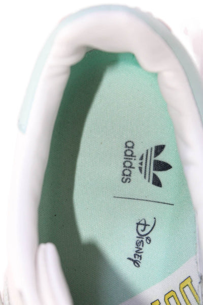 Adidas Womens Striped Lace Up Character Motif Sneakers White Size 6.5