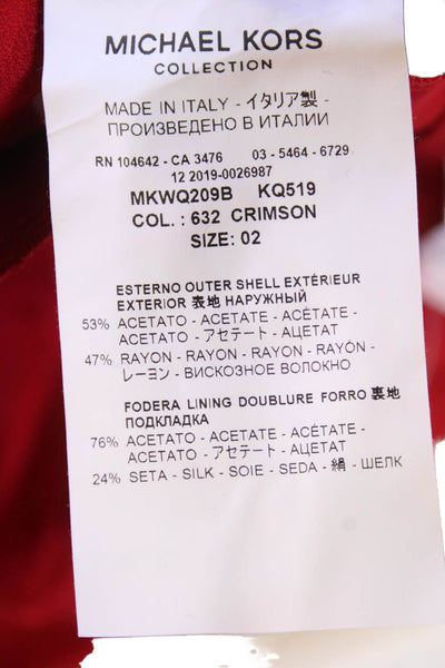 Michael Kors Collection Womens Red Dress Pants Size 2