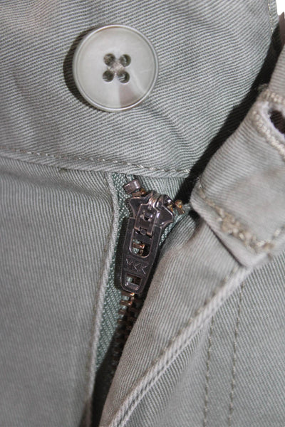 Pistola Unisex Cargo Pants Green 100% Cotton Button Army Size 24