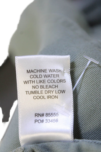 Pistola Unisex Cargo Pants Green 100% Cotton Button Army Size 24