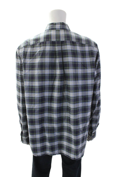 Ralph Lauren Blue Label Mens Cotton Plaid Button Up Shirt Multicolor Size 2XL