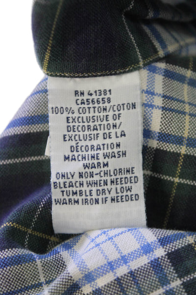 Ralph Lauren Blue Label Mens Cotton Plaid Button Up Shirt Multicolor Size 2XL