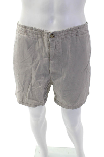 Polo Ralph Lauren Mens Cotton Elastic Drawstring Cargo Shorts Beige Size 2XL