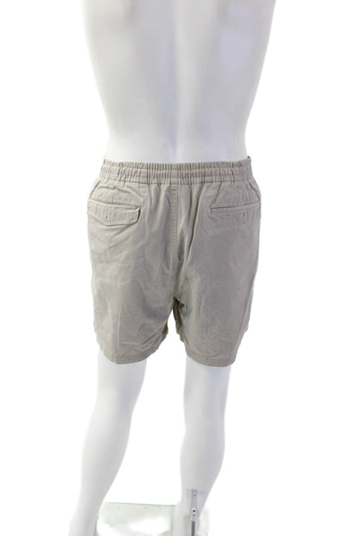 Polo Ralph Lauren Mens Cotton Elastic Drawstring Cargo Shorts Beige Size 2XL