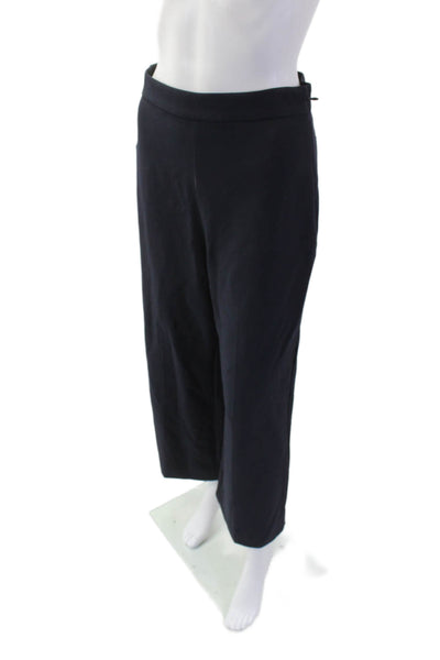 Rebecca Taylor Womens High Rise Wide Leg Dress Pants Navy Blue Size 2
