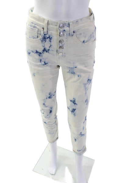 Veronica Beard, Women White High Rise Cropped Skinny Ankle Jeans Size 26