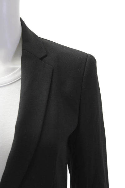 Club Monaco Womens Single Button Classic Lapel Blazer Black Size 0