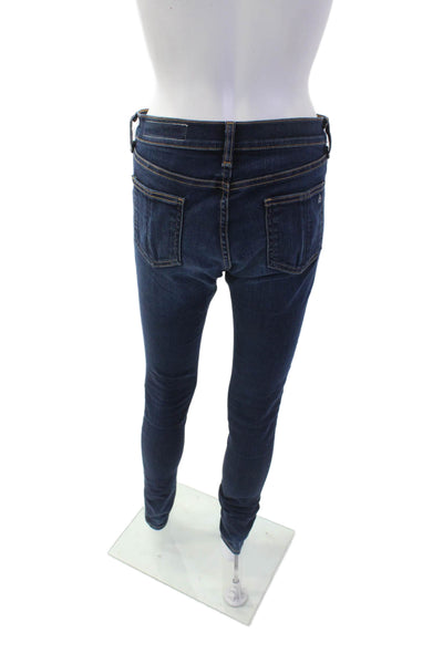 Rag & Bone Jean, Womens Skinny Jeggings Dark Blue Button Size 27