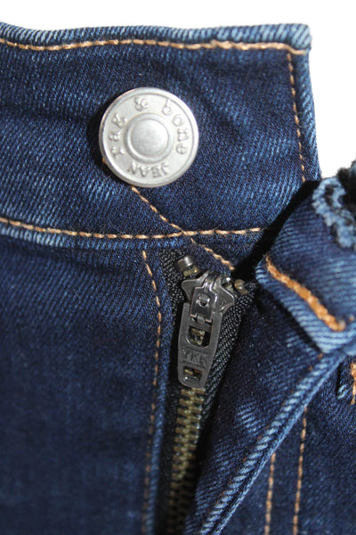 Rag & Bone Jean, Womens Skinny Jeggings Dark Blue Button Size 27