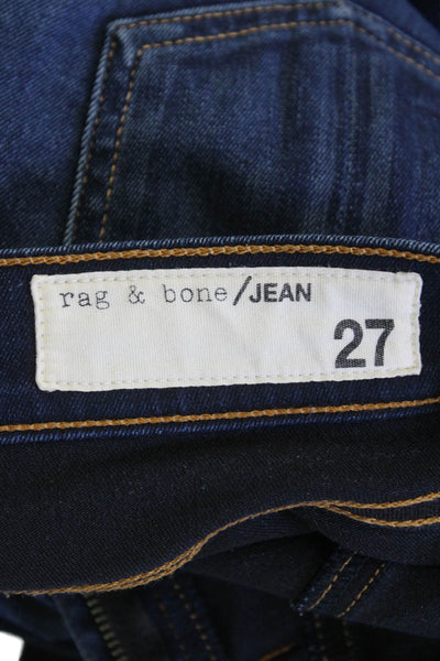 Rag & Bone Jean, Womens Skinny Jeggings Dark Blue Button Size 27
