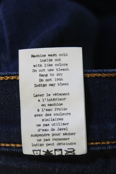 Rag & Bone Jean, Womens Skinny Jeggings Dark Blue Button Size 27