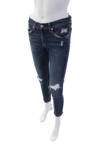 Rag & Bone Jean Womens Ankle Skinny Jeans Dark Blue Size 27