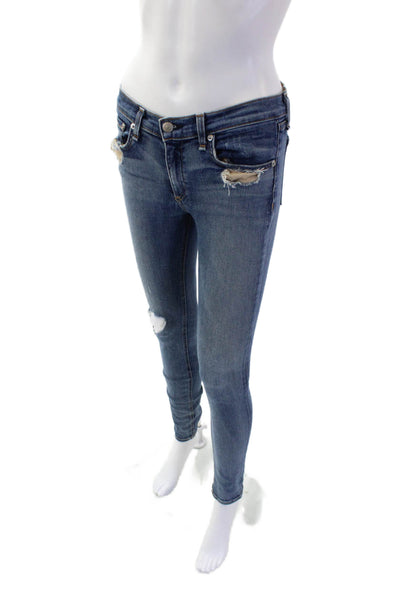 Rag & Bone Jean Women Skinny Ankle Jeans Blue Low Rise Size 28