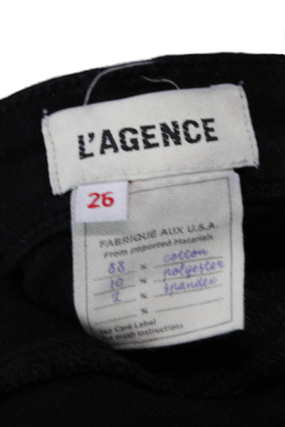 L'Agence Women Skinny Jeans Black High Rise Size 26