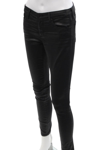 AG Adriano Goldschmied Womens The Legging Ankle Skinny Pants Black Size 25